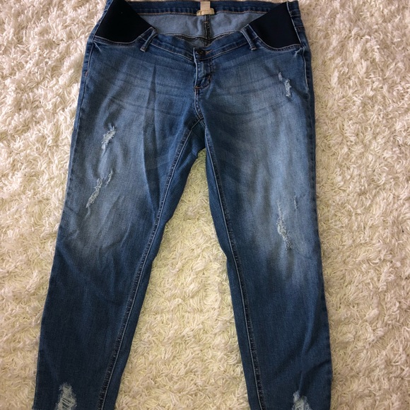 Maternity crop jeans - Picture 1 of 2